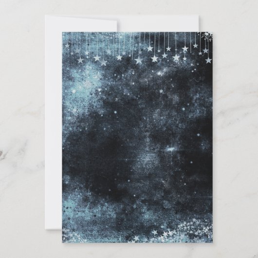 Star Struck Waterverf bruids doucheuitnodiging Kaart (Achterkant)
