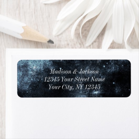Star Struck Waterverf Bruiloft Retouradres Etiket (Insitu)