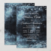 Star Struck Waterverf Galaxy bruiloft uitnodiging (Voorkant / Achterkant)