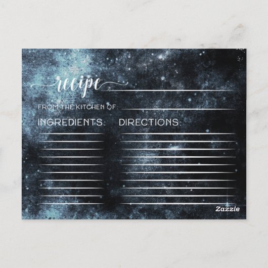 Star Struck Waterverf hemelse bruid recept Kaart (Achterkant)