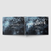 Star Struck Waterverf hemelse bruiloft monogram Gastenboek (Volledig)