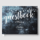 Star Struck Waterverf hemelse bruiloft monogram Gastenboek (Voorkant)
