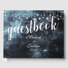 Star Struck Waterverf hemelse bruiloft monogram Gastenboek
