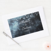 Star Struck Waterverf hemelse bruiloft monogram Rechthoekige Sticker (Envelop)