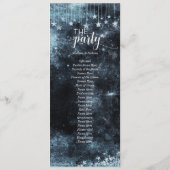 Star Struck Waterverf hemelse bruiloft programma Programmakaart (Achterkant)