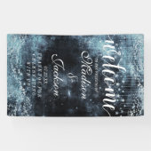 Star Struck Waterverf hemelse bruiloft welkom Spandoek (Horizontaal)