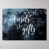 Star Struck Waterverf Night Wedding Cards & Gifts Poster (Voorkant)