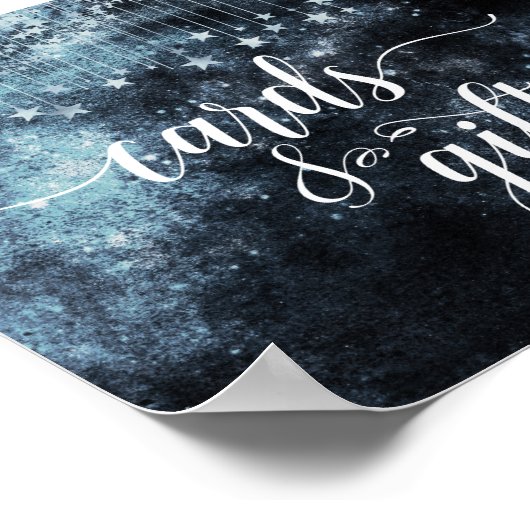 Star Struck Waterverf Night Wedding Cards & Gifts Poster (Hoek)