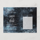 Star Struck Waterverf Sky Wedding Save the Date Aankondigingskaart (Achterkant)