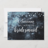 Star Struck Waterverf zal je mijn bruidsmeisje zij Kaart (Voorkant)