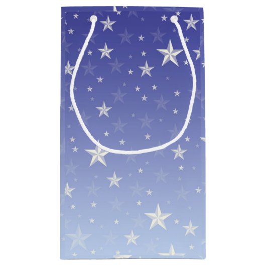 Star Studded Blue Klein Cadeauzakje (Achterkant)