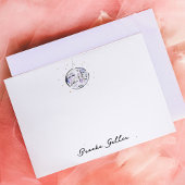 Star Studded Disco Ball Waterverf gepersonaliseerd Notitiekaartje