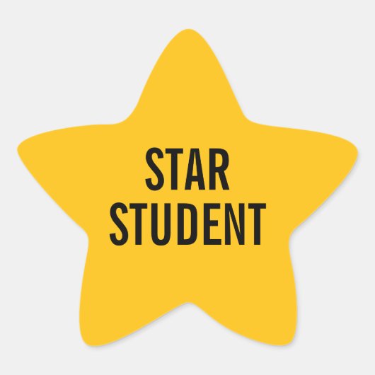 Star Student Gold Teacher Sticker for Classroom (Voorkant)