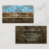 Star Suede Visitekaartje Baby Blue H (Voorkant / Achterkant)