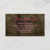 Star Suede Visitekaartje Baby Roze H (Achterkant)