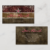 Star Suede Visitekaartje Leopard Brown H (Voorkant / Achterkant)