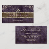 Star Suede Visitekaartje Paars Suede H (Voorkant / Achterkant)