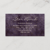 Star Suede Visitekaartje Paars Suede H (Achterkant)