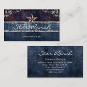 Star Suede Visitekaartje Red Blue H (Voorkant / Achterkant)