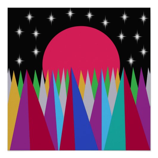 Star Sunset Glossy Poster (Voorkant)