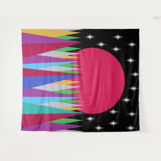 Star Sunset Tapestry Wandkleed (Voorkant (horizontaal))