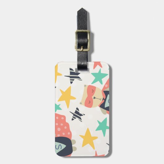 Star Super Hero Bagagelabel (Voorkant verticaal)