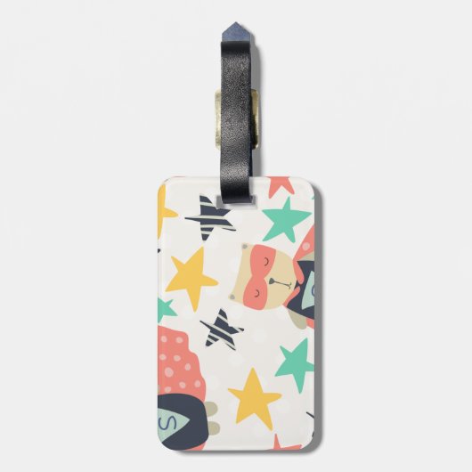 Star Super Hero Bagagelabel (Achterkant verticaal)