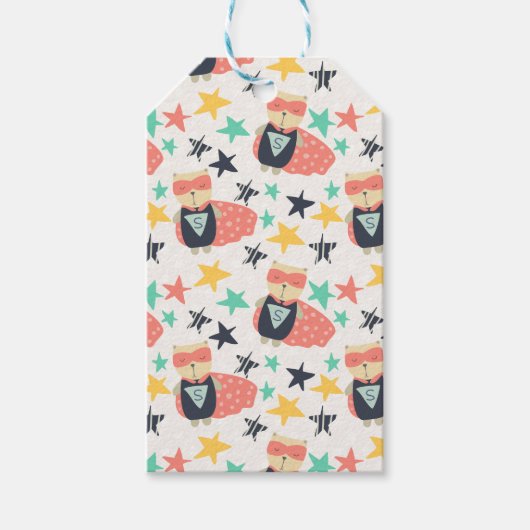 Star Super Hero Cadeaulabel (Voorkant)