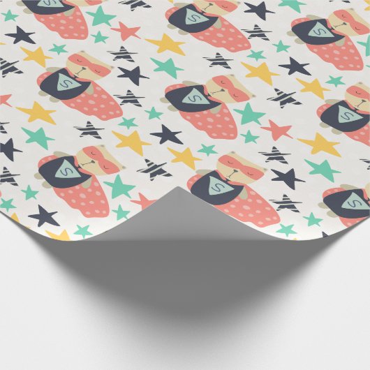 Star Super Hero Cadeaupapier (Hoek)