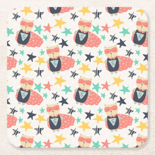 Star Super Hero Kartonnen Onderzetters (Voorkant)