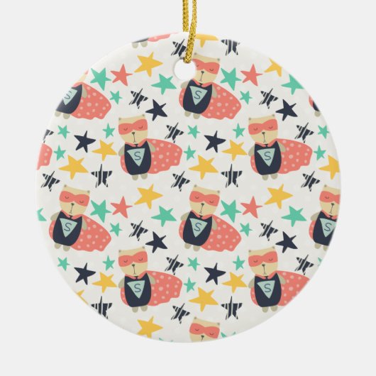 Star Super Hero Keramisch Ornament (Voorkant)