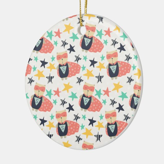 Star Super Hero Keramisch Ornament (Links)