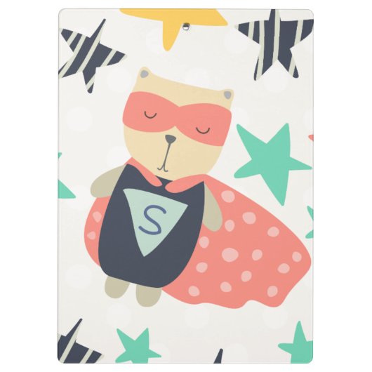 Star Super Hero Klembord (Achterkant)