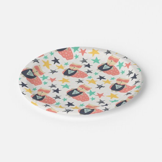 Star Super Hero Papieren Bordje (Gekanteld)