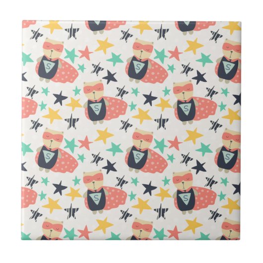 Star Super Hero Tegeltje (Voorkant)