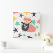 Star Super Hero Vierkante Klok (Huis)