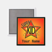 Star Super Kind Name Custom Magnet (Voorkant / Achterkant)