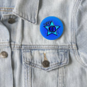 Star Super Kind Round Blue Button (In situ)