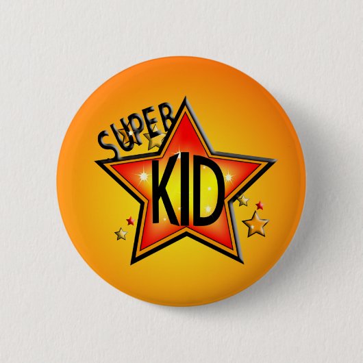 Star Super Kind Round Button (Voorkant)
