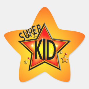 Star Super Kind Star-stickers Ster Sticker