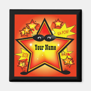 Star Superheld Kind Name Custom Magnet