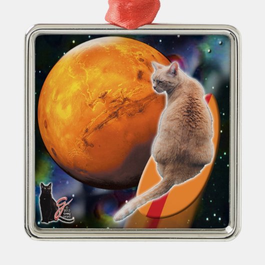 Star Surfer-Cat Chili Pepper Ornament (Voorkant)