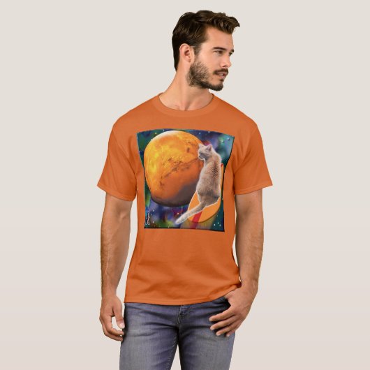 Star Surfer-Cat Chili Pepper T-shirt (Voorkant volledig)