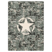 Star Symbol Pixel Digital Camouflage Klembord (Achterkant)