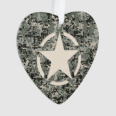 Star Symbol Pixel Digital Camouflage Ornament (voorkant)