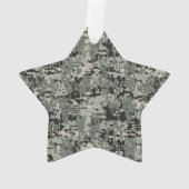 Star Symbol Pixel Digital Camouflage Ornament (achterkant)