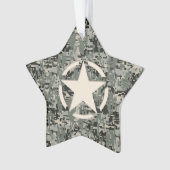 Star Symbol Pixel Digital Camouflage Ornament (voorkant)