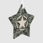 Star Symbol Pixel Digital Camouflage Ornament (voorkant)
