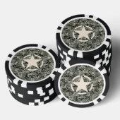 Star Symbol Pixel Digital Camouflage Pokerchips (Opstapeling)