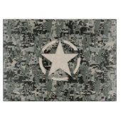 Star Symbol Pixel Digital Camouflage Snijplank (Voorkant)